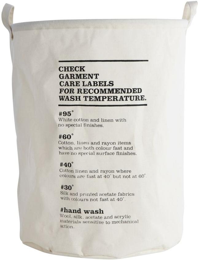 Wash Instructions  Vasketøjskurv  Hvid