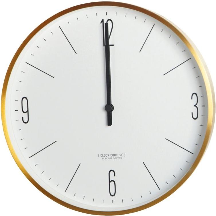 Elegant Vægur i Guld og Hvid fra Clock Couture