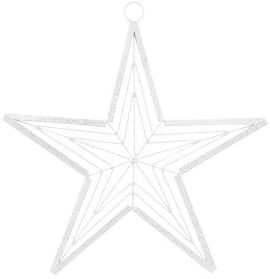 Genna Ornament i Hvid og Sølv - Elegance til Jul