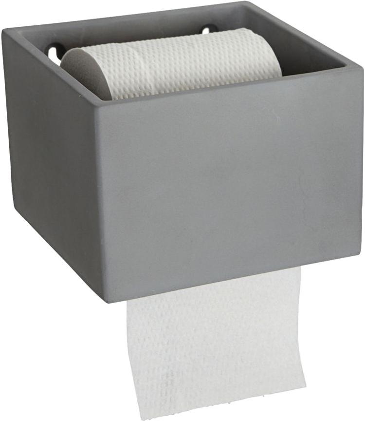 Cement Toiletrulleholder i Grå fra House Doctor