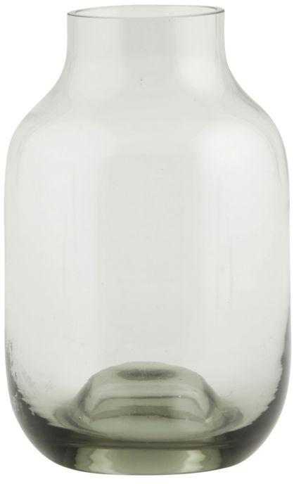 Shaped  Vase  Grå  H9x14    Glas
