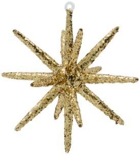 Spike Ornament i Brun med Glimmer - Elegant Julepynt