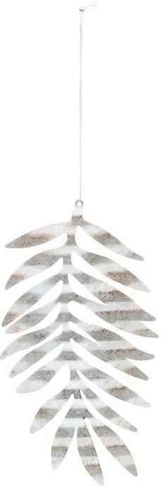 Sølvblad Ornament i Metal - Elegant Julepynt