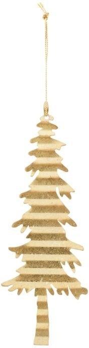 Tin Plate Tree  Ornament  Guld
