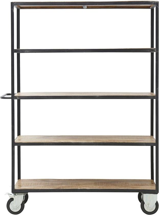 Essence Trolley med hylder i mangotræ og jern