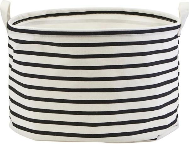 Stripes Vasketøjskurv i Sort og Hvid - Elegant Opbevaring