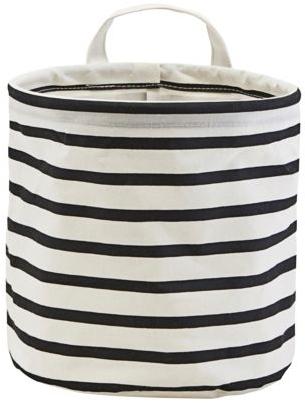 Stilfuld Stripes Vasketøjskurv i Sort/Hvid Design
