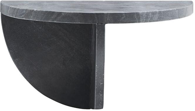 Mega  Sidebord  Mørkegrå  H18x36x18    Marmor  Messing