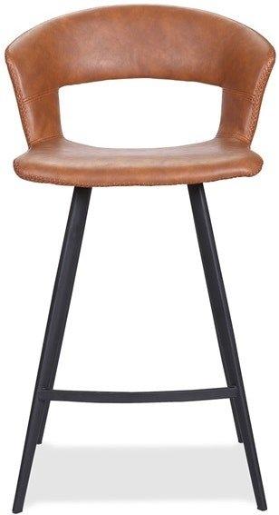 Elegant Tora Barstol i Cognac - Høj komfort og stil