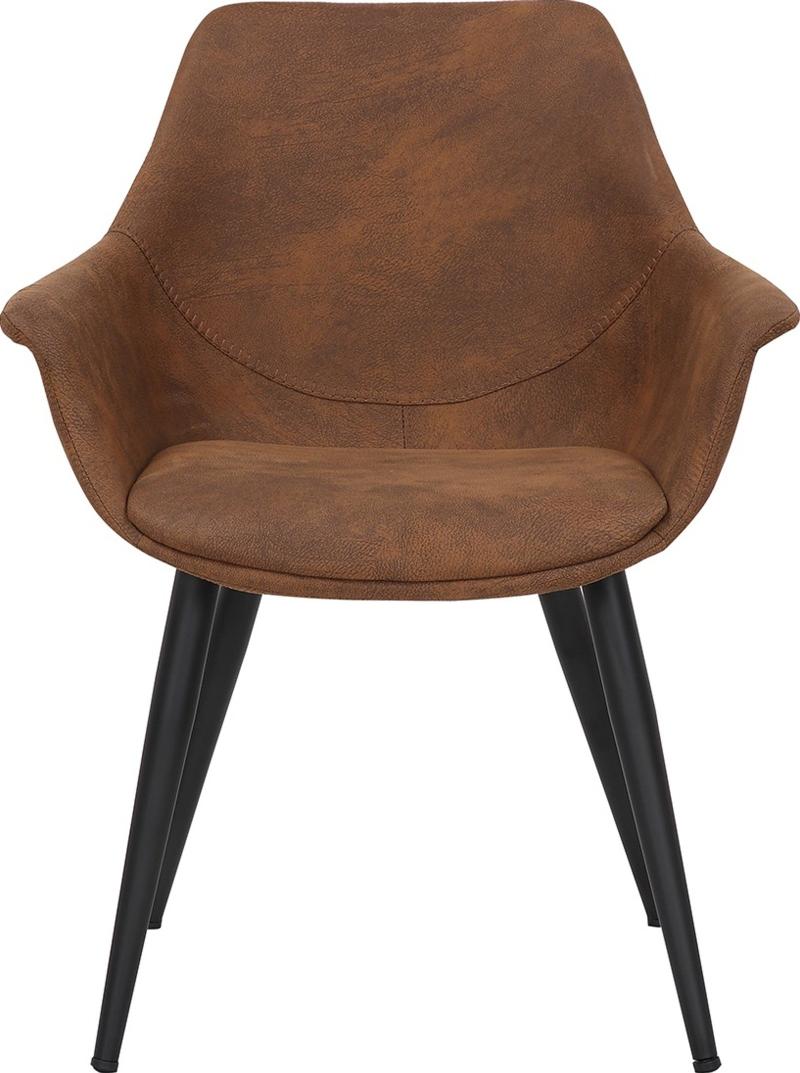 Signe Spisebordsstol med Armlæn - Elegant Brun Design