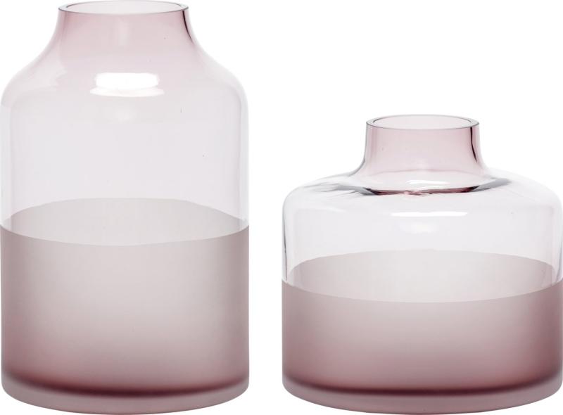 Guanting Vase i Rosa - Sæt med 2 stk. til Dekoration