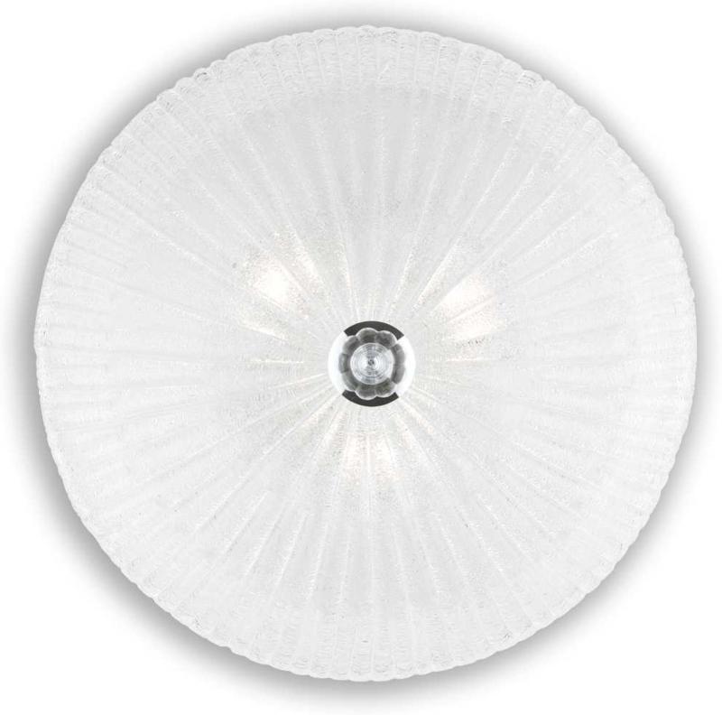 Elegant Shell Loftslampe i Gennemsigtigt Glas - 60W Max