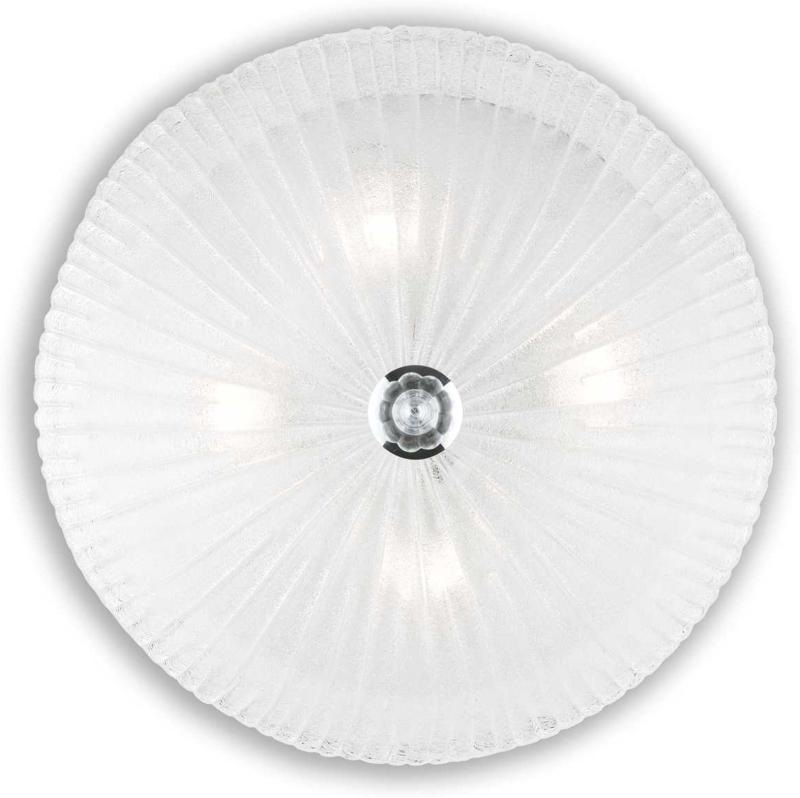 Elegant Shell Loftlampe i Gennemsigtigt Glas - E27 60W
