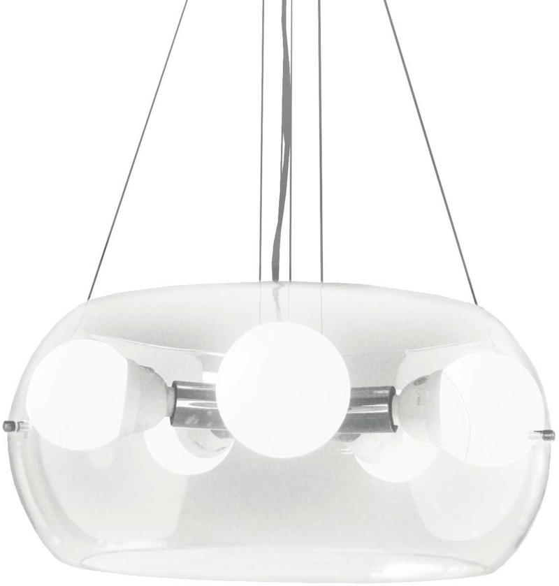 Audi-10  Pendel Lampe  E27 Max     60w  E27  Gennemsigtig Krom  Metal  Glas  ø485xhmin400 Max1000mm