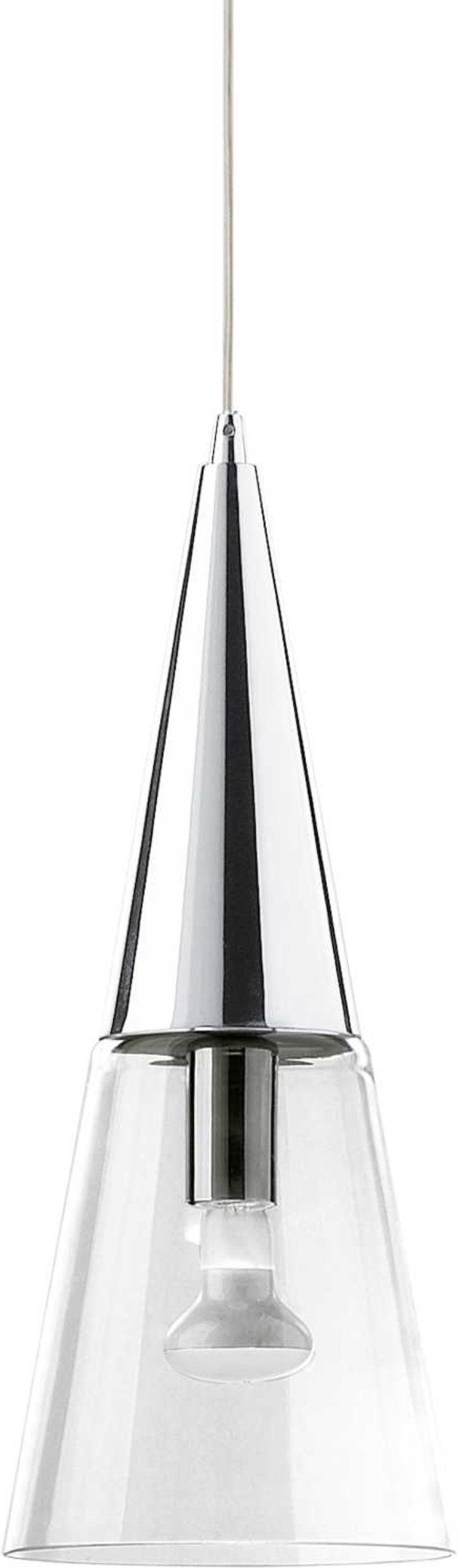Cono  Pendel Lampe  E14 Max     40w  E14  Krom  Metal  Glas  ø150xhmin450 Max2540mm