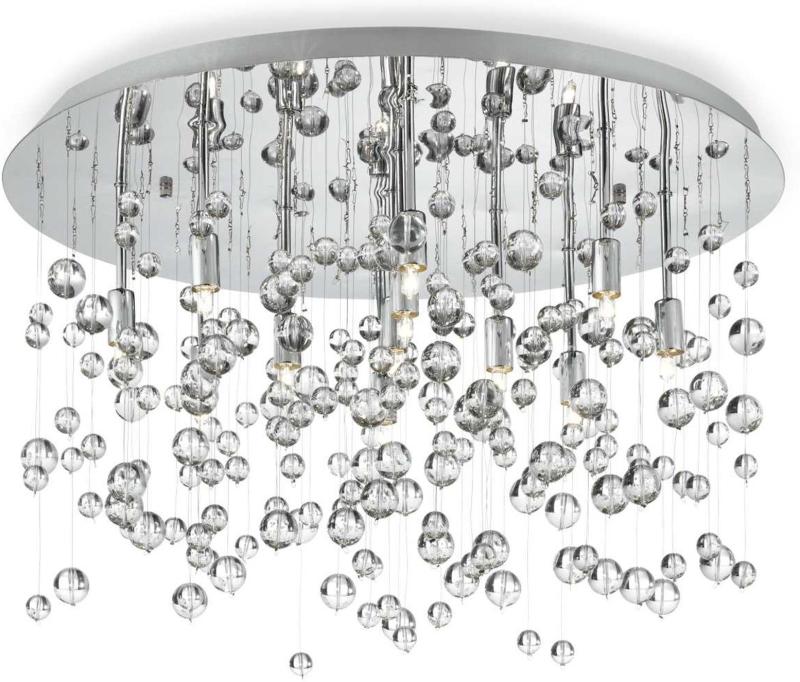 Neve Loftlampe i Krom og Glas - Elegant Belysning