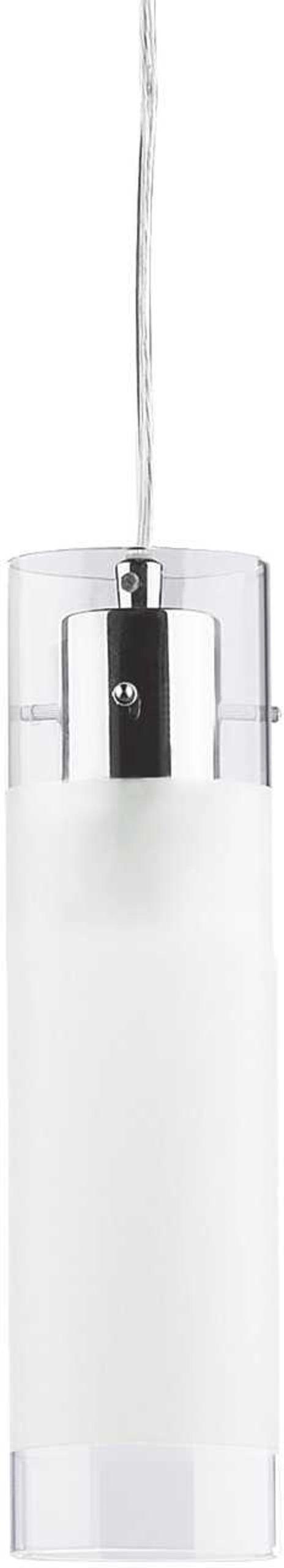 Elegant Flam Pendel Lampe i Hvid Krom - Max 60W Rabatt!