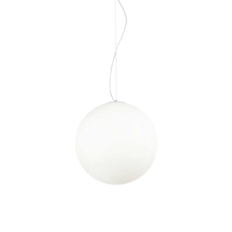Elegant Mapa Bianco Pendel Lampe i Hvid Glas - Max 60W