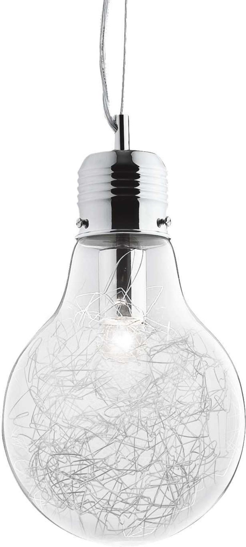 Luce Max Pendel Lampe i Gennemsigtig Krom og Glas