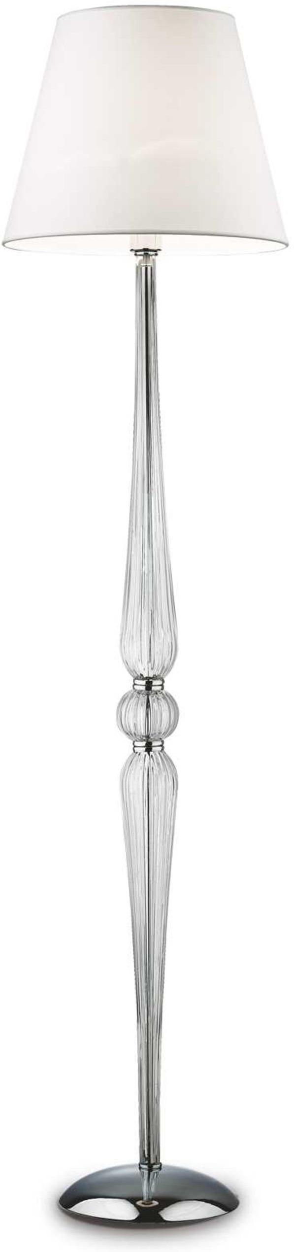 Elegant Dorothy Gulvlampe med Krom og Glas - 60W