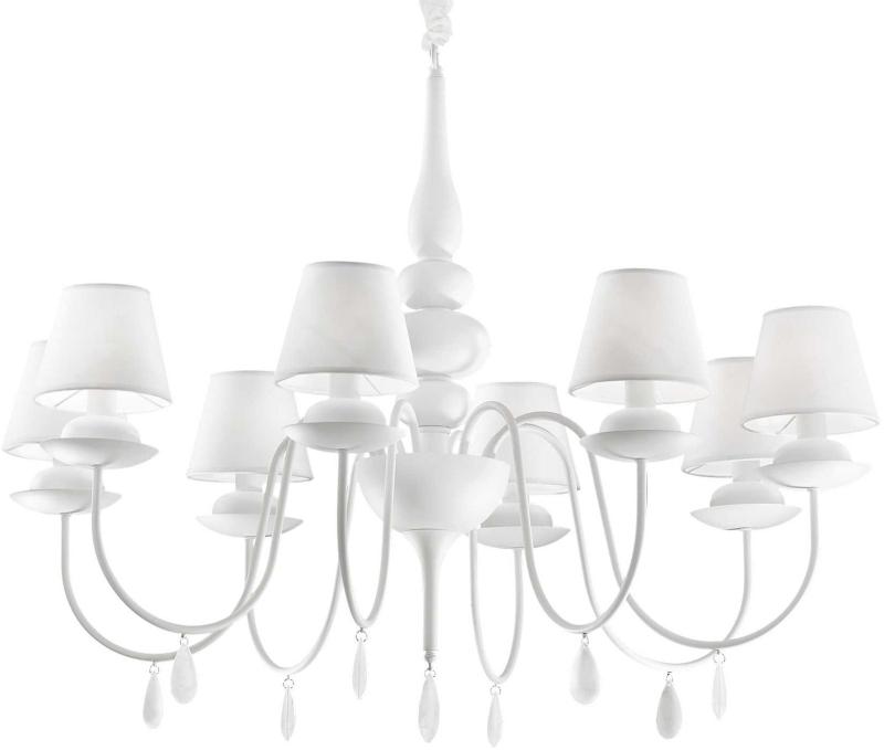 Elegant Blanche Pendel Lampe i Hvid Metal og Glas