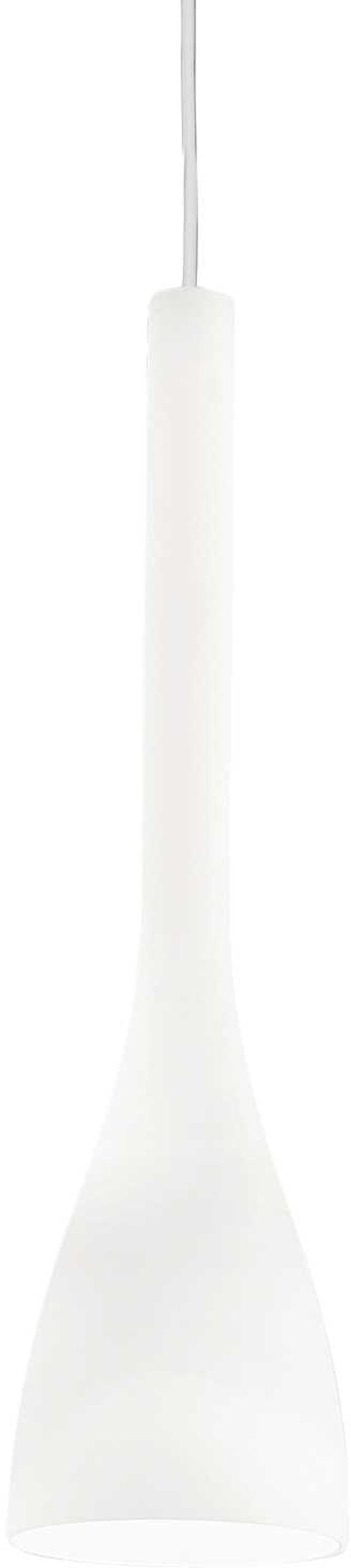 Elegant Flut Pendel Lampe i Hvidt Glas - Minimalistisk Design