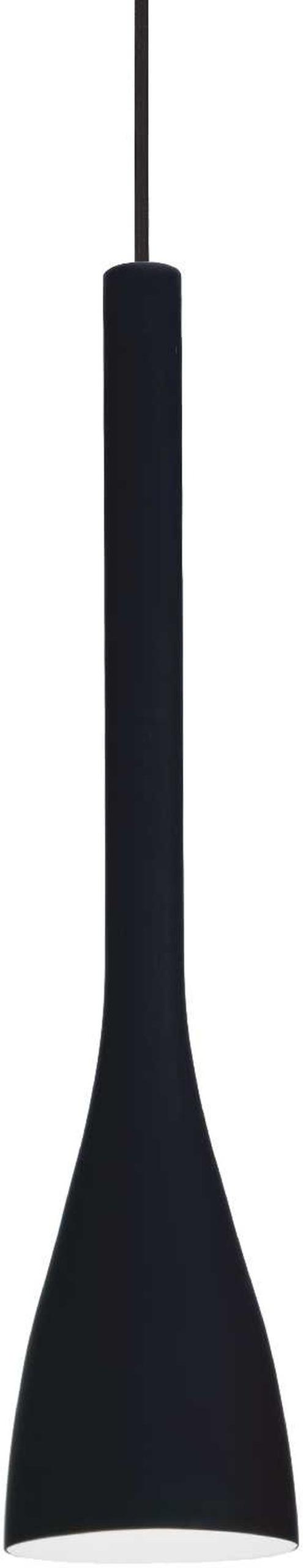 Elegant Flut Pendel Lampe i Sort Glas - Max 40W
