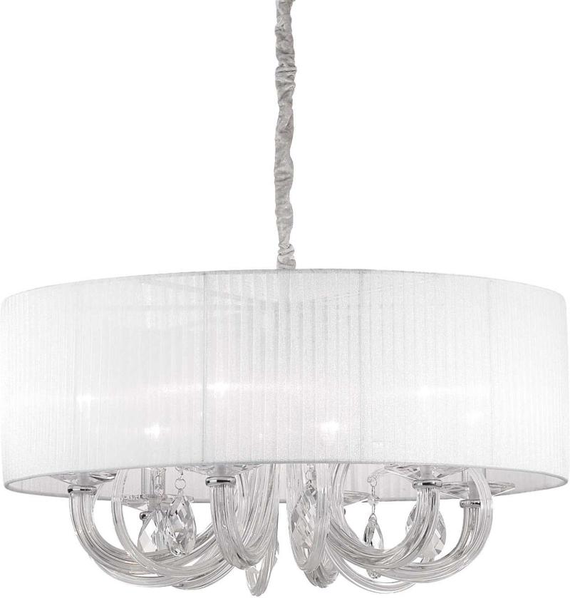Swan Pendel Lampe - Elegant Hvid Krom og Glas Design