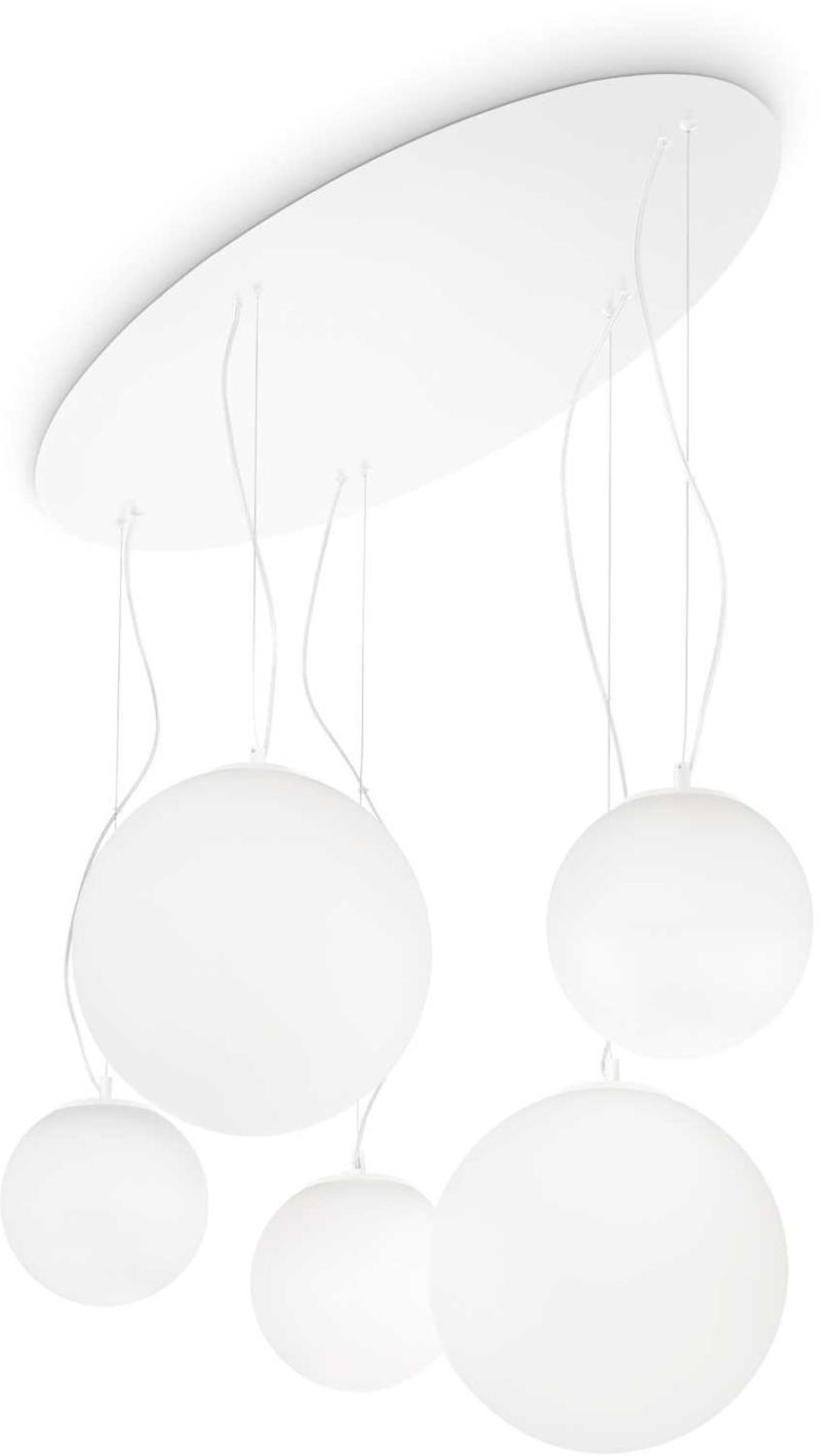 Elegant Mapa Bianco Pendel Lampe i Hvidt Glas