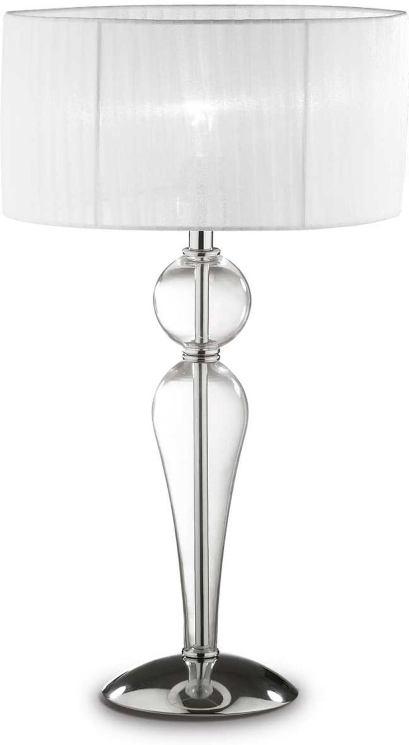 Duchessa Bordlampe i Gennemsigtig Krom og Glas