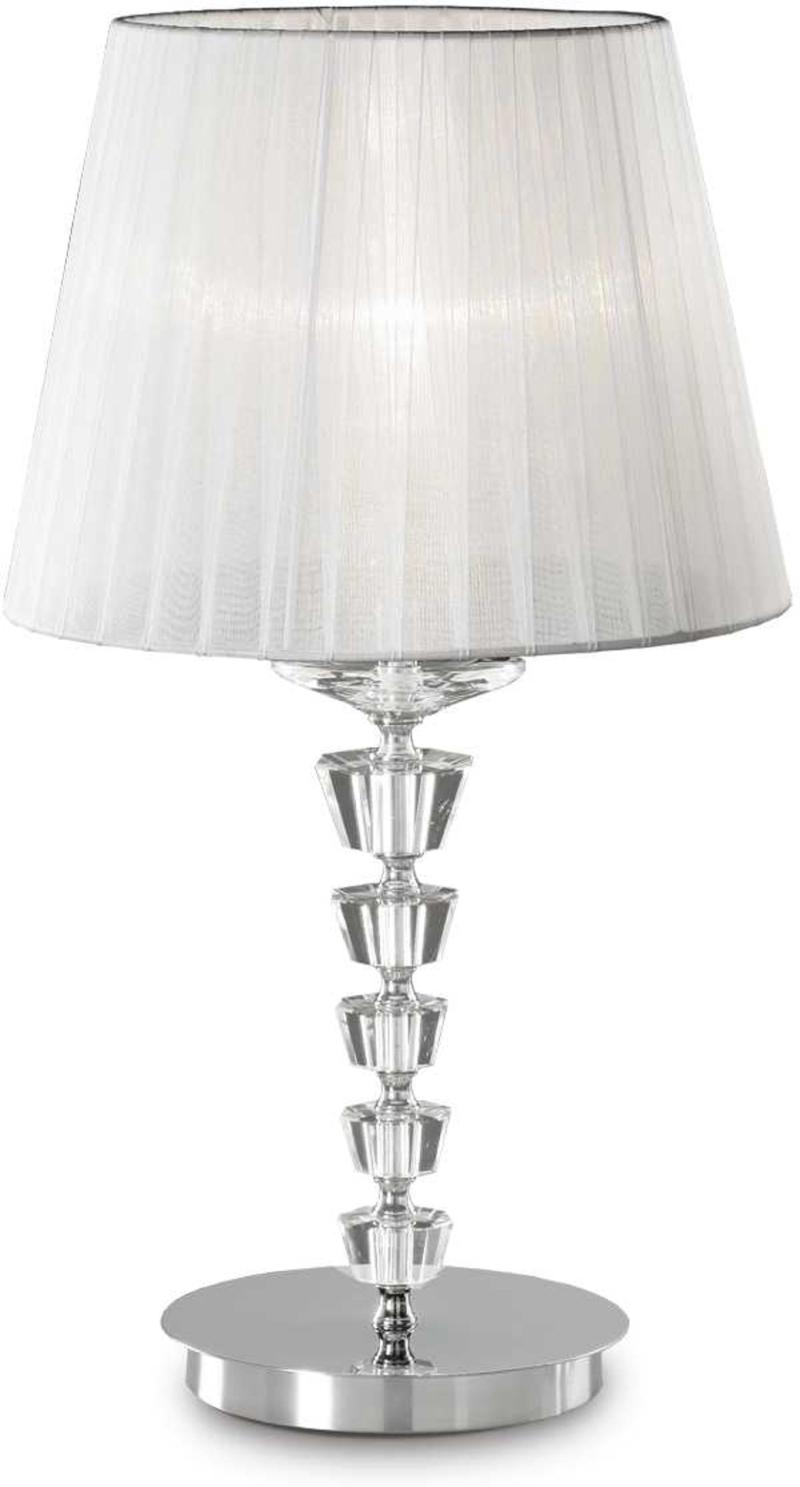 Elegant Pegaso Bordlampe i Hvid Krom - Max 60W