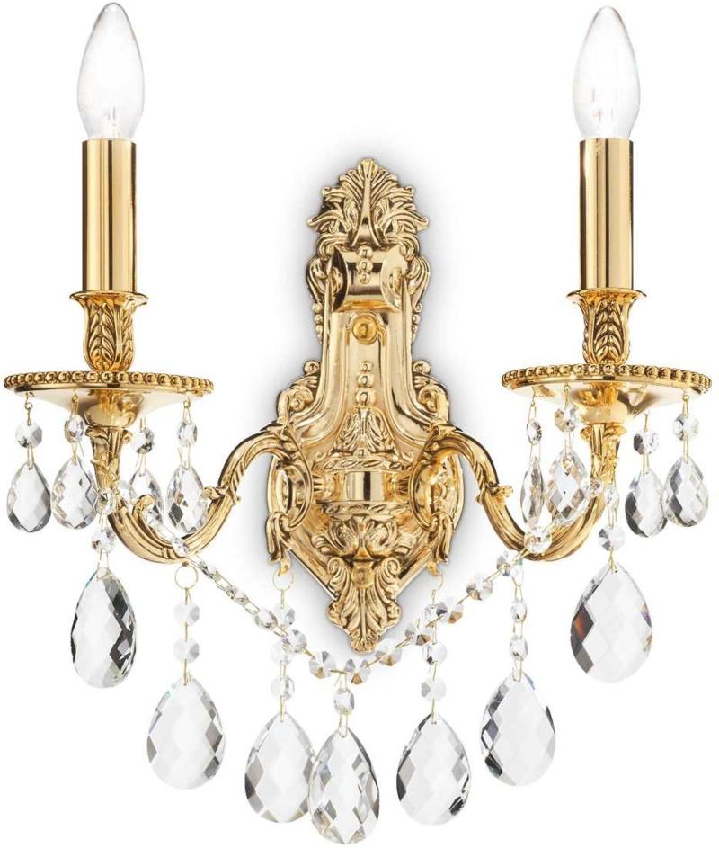 Gioconda  Væglampe  E14 Max     40w  E14  Guld  Metal  Glas  Krom  L310xh425xb215mm