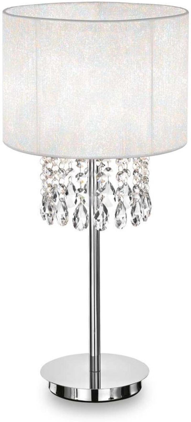 Elegant Opera Bordlampe i Hvid Krom - Perfekt til Dit Rum!