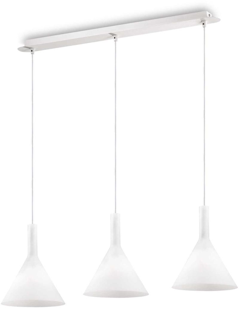 Cocktail Pendel Lampe i Hvid Glas - Elegant Belysning