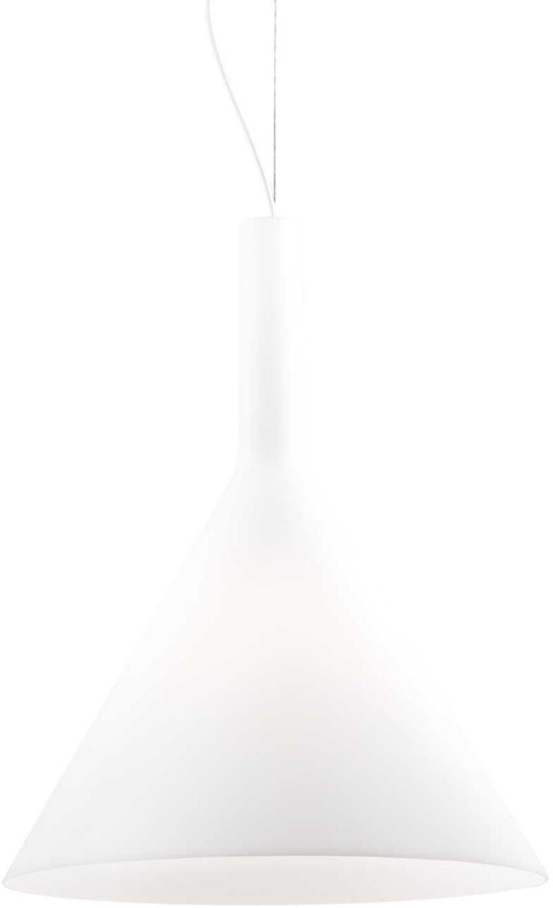 Cocktail Pendel Lampe E27 Max 60w E27 Hvid Glas ø350xhmin540 Max2630mm