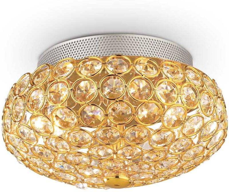 Elegant King Loftslampe i Guld med Glas og Krom - 40W