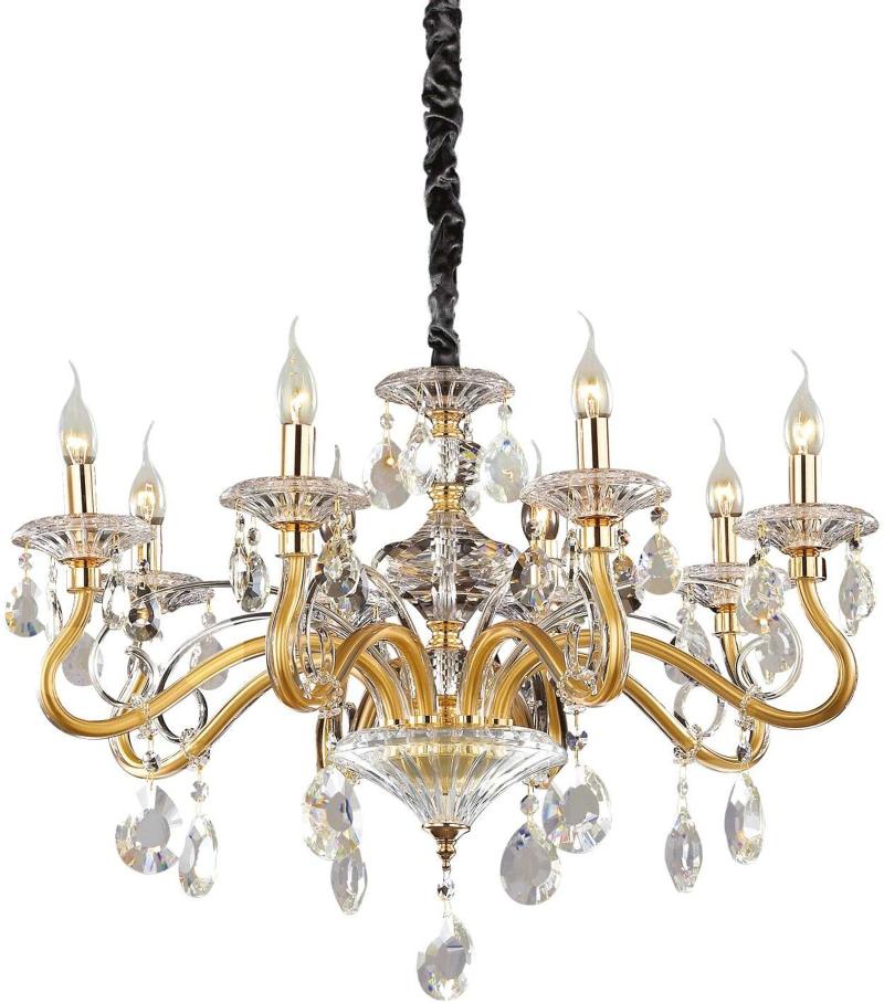 Negresco Pendel Lampe E14 Max 40w E14 Guld Glas Krom ø735xhmin800 Max1550mm