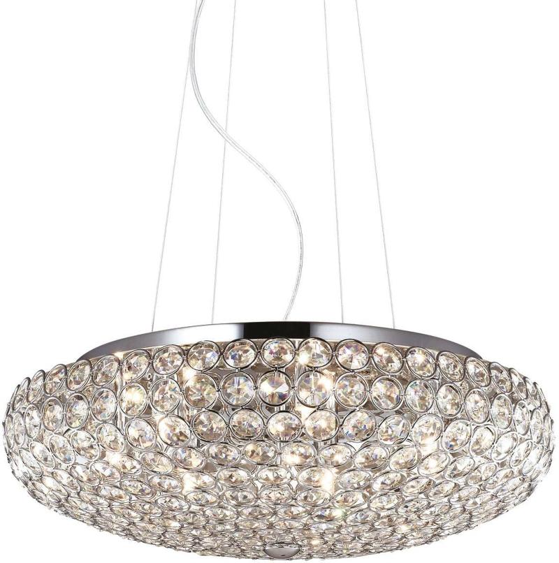 King Pendel Lampe i Krom og Glas – Elegant Belysning