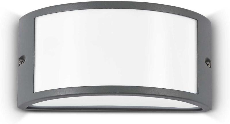 Rex- Udendørs Væglampe E27 Max 60w E27 Antracit Aluminium Metal Plast L250xh120xb130mm