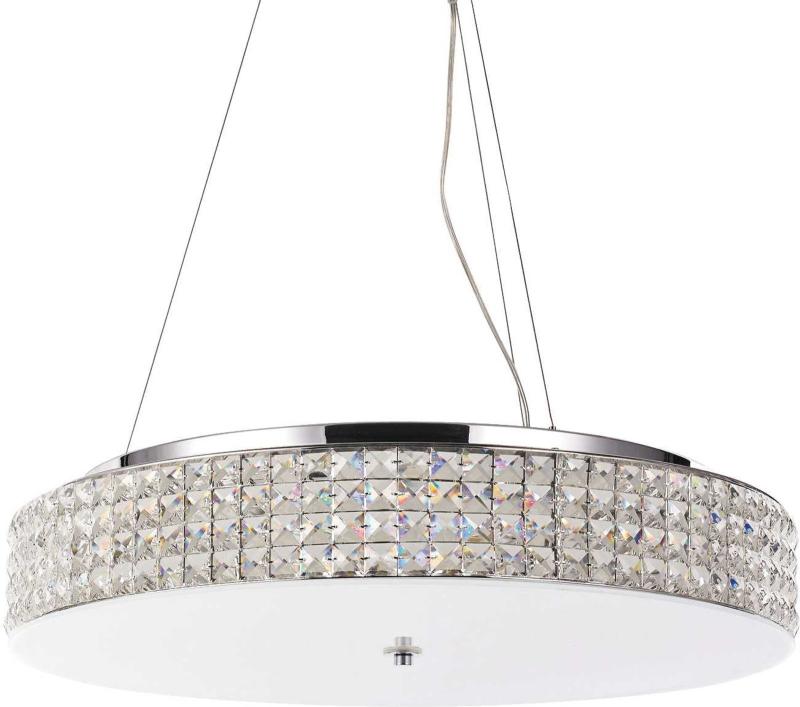Elegant Roma Pendel Lampe i Hvid Krom - Max 40W