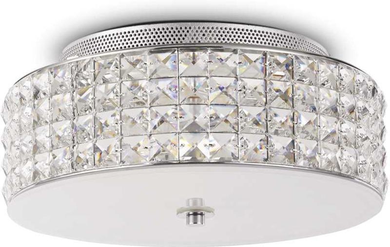 Elegant Roma Loftslampe i Hvid Krom - Max 40W
