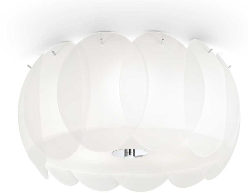 Elegant Ovalino Loftslampe i Hvid Glas - Max 60W