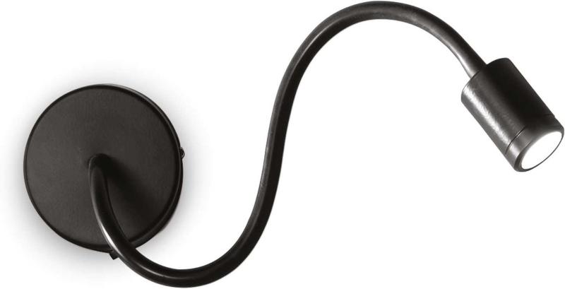 Elegant Focus Væglampe i Sort Metal og Plast - 3W LED