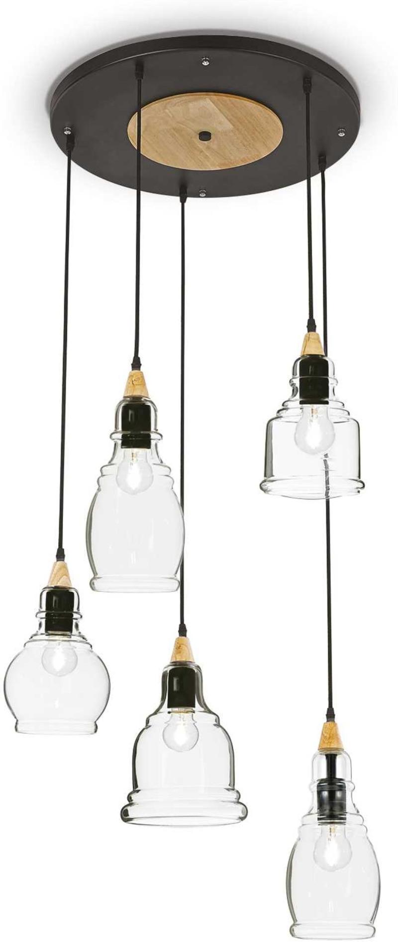 Gretel Pendel Lampe i Sort Metal og Glas - Stilfuld Belysning