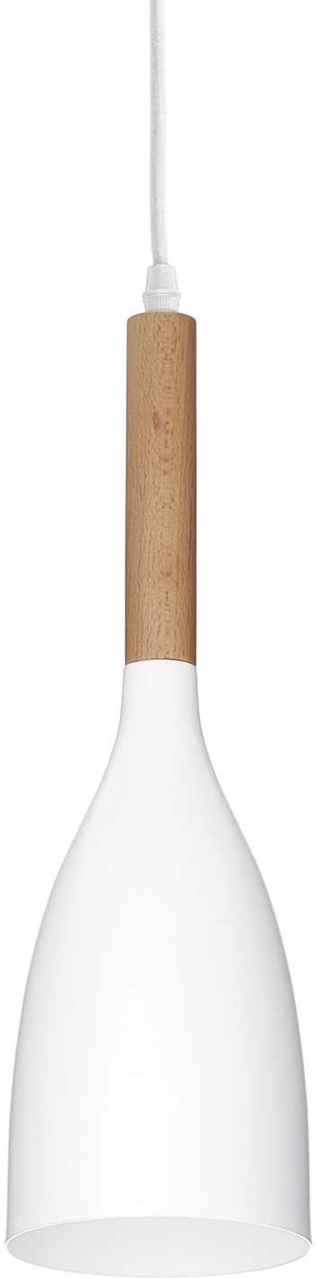Manhattan Pendel Lampe - Hvid Metal & Træ Elegance
