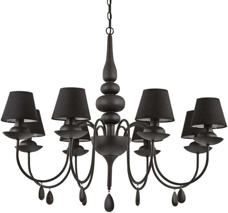 Blanche Pendel Lampe - Elegant Sort Metal og Glas