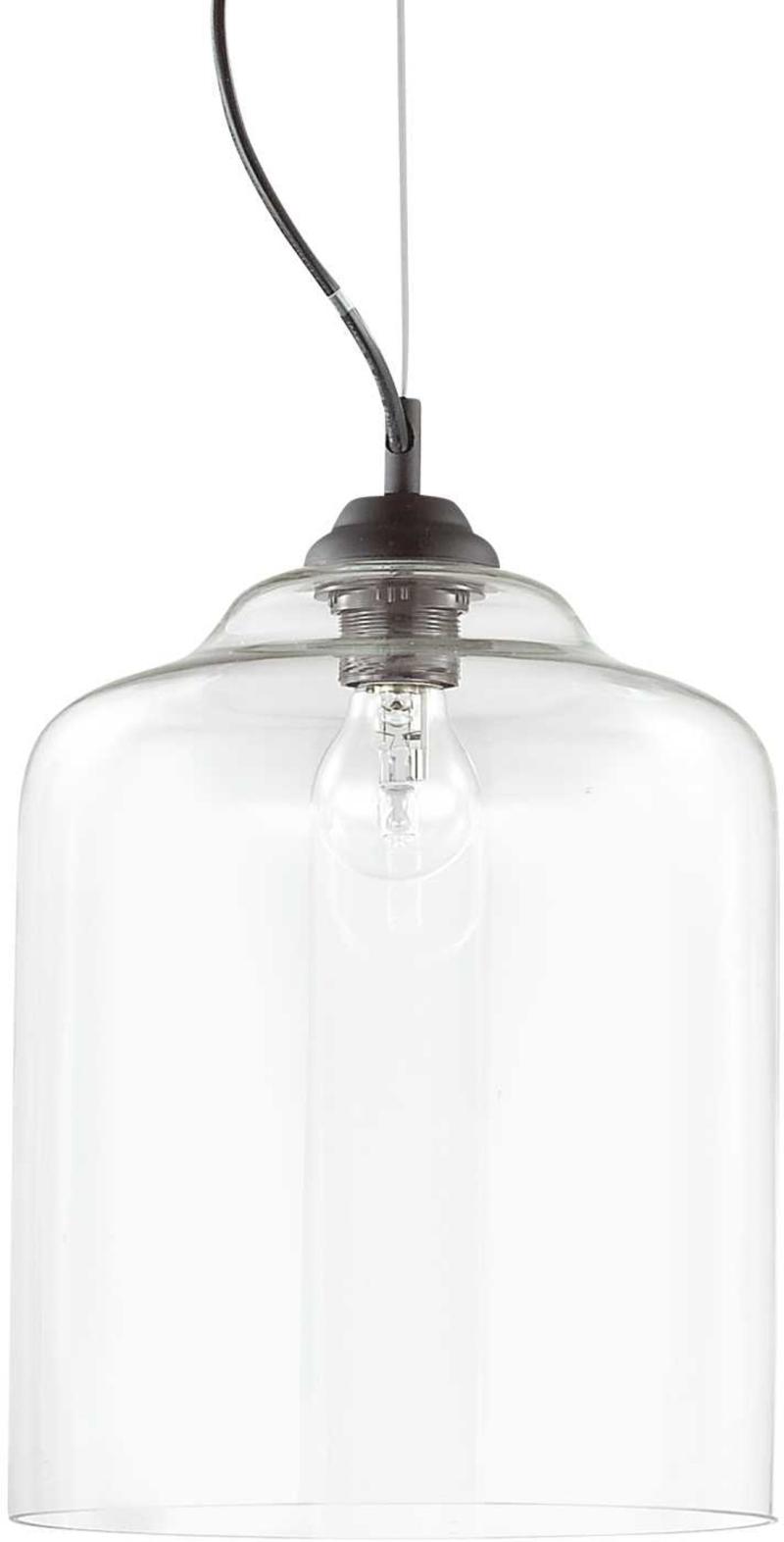 Bistro Pendel Lampe i Sort Metal og Glas - Elegance til Hjemmet