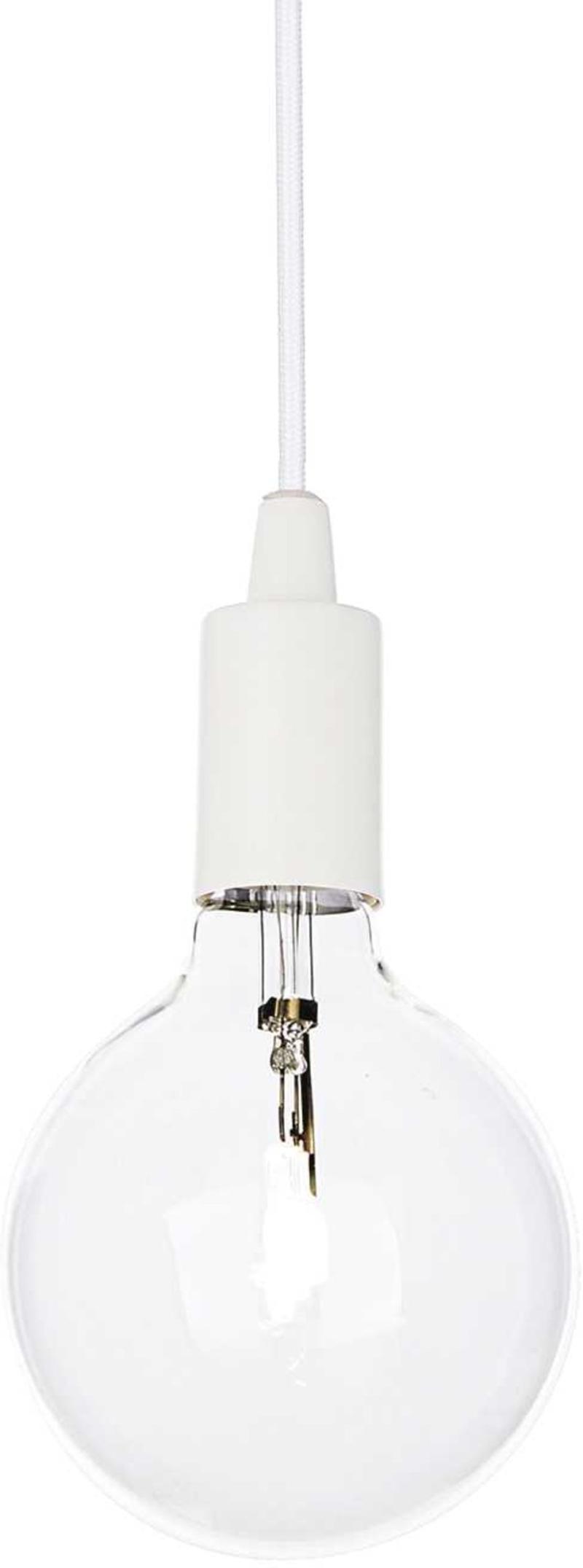 Edison Pendel Lampe i Hvid Metal - Elegant Belysning