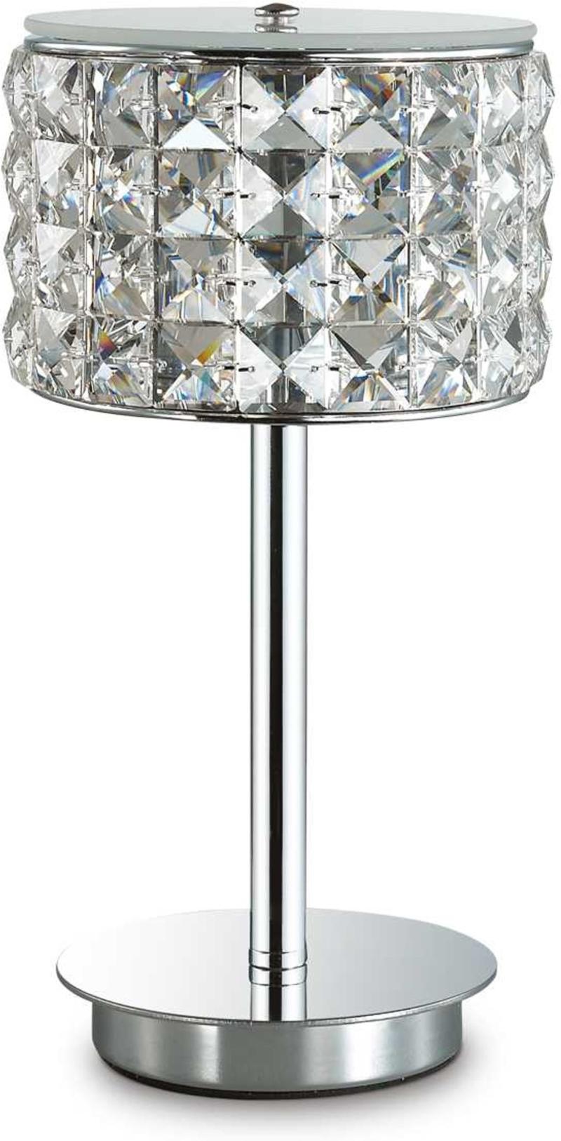 Roma Bordlampe i Hvid Krom - Elegant Indendørs Belysning