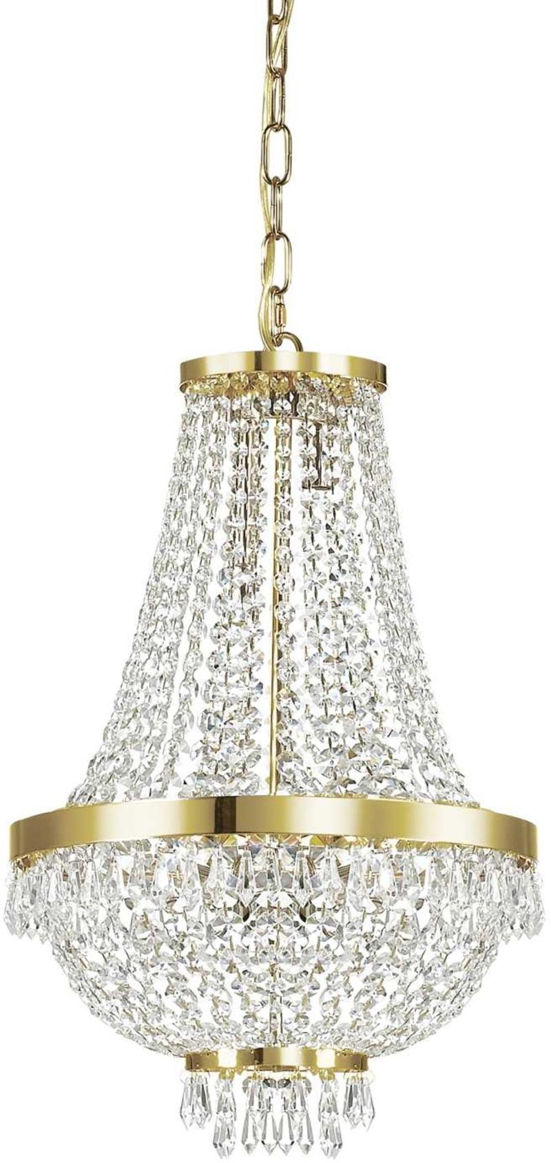 Caesar Pendel Lampe i Guld og Krom - Elegant Belysning
